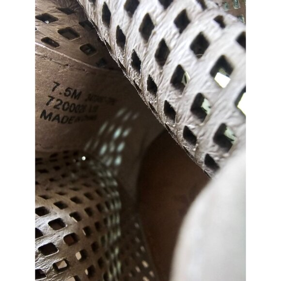 Frye Gabby Ghillie Perforated Peep Toe Heels Lace-Up 7.5 - Picture 6 of 6